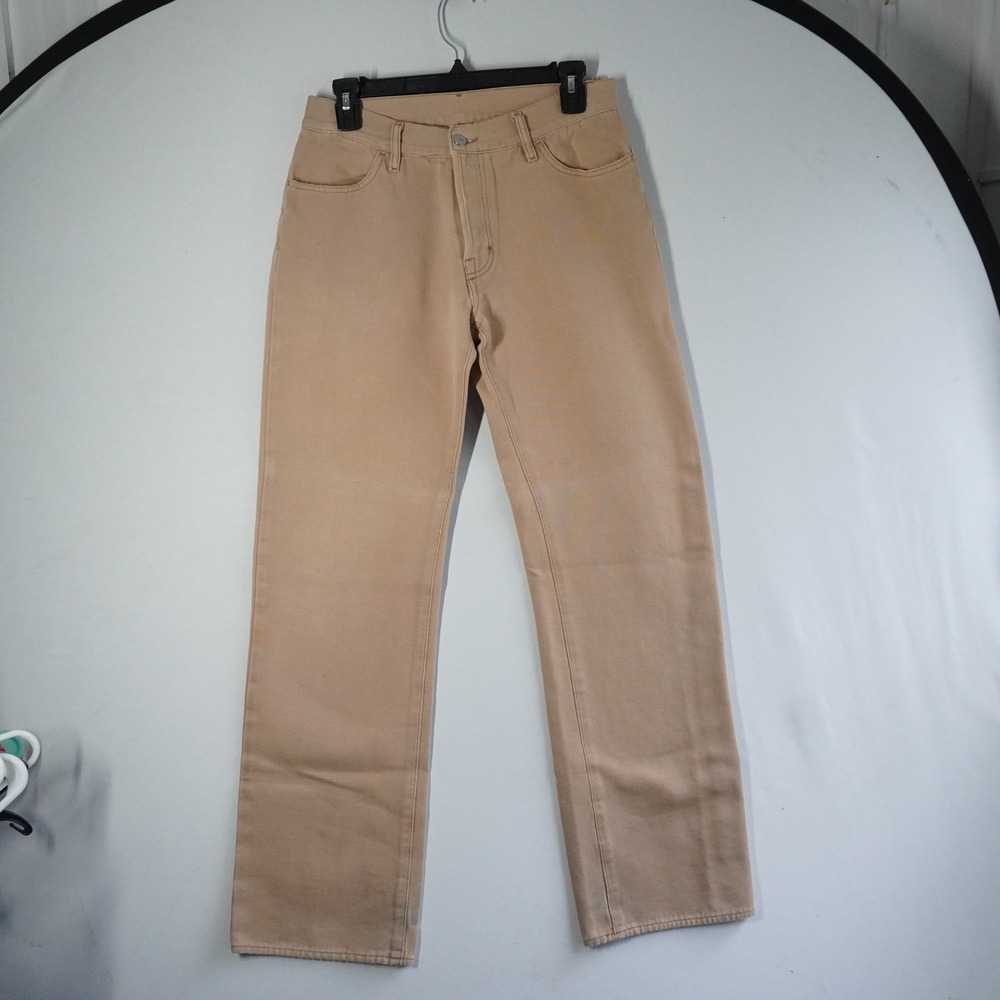 VTG Y2K Diesel Mens Straight Leg Pants Tan Khaki Cotton Workwear 31x30 Stretch‎